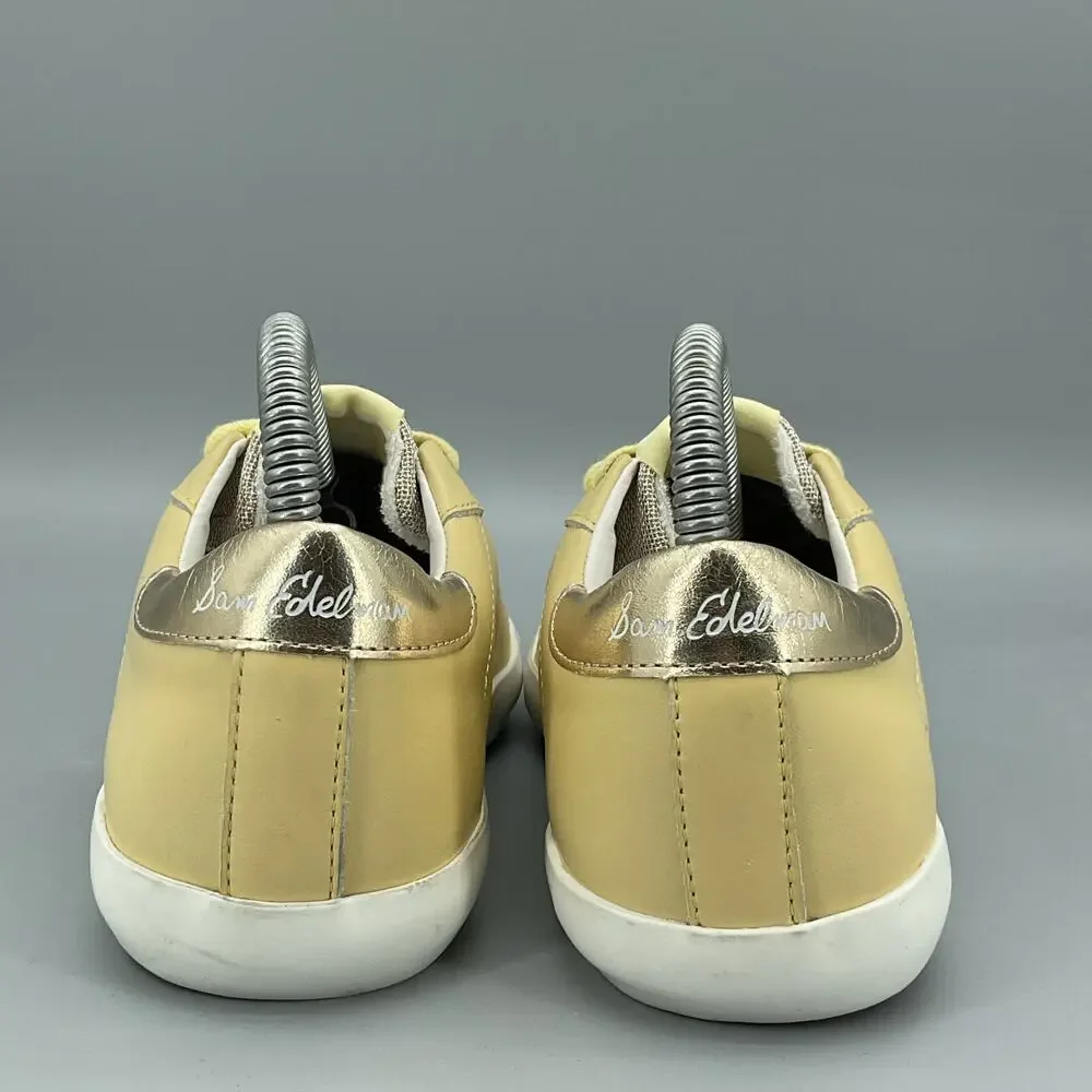 NEW Sam Edelman Girls Aubrie Sneakers Yellow/Silver Size 3M
